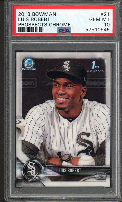 2018 Bowman Chrome Prospects #021 Luis Robert White Sox PSA 10 GEM MINT 555181