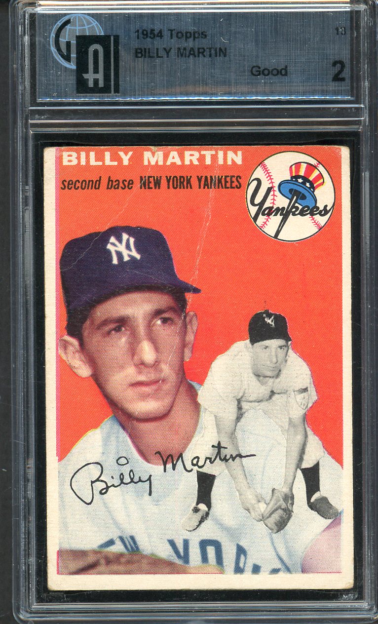 1954 Topps Baseball #013 Billy Martin Yankees GAI 2 GD 555185