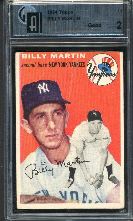 1954 Topps Baseball #013 Billy Martin Yankees GAI 2 GD 555185