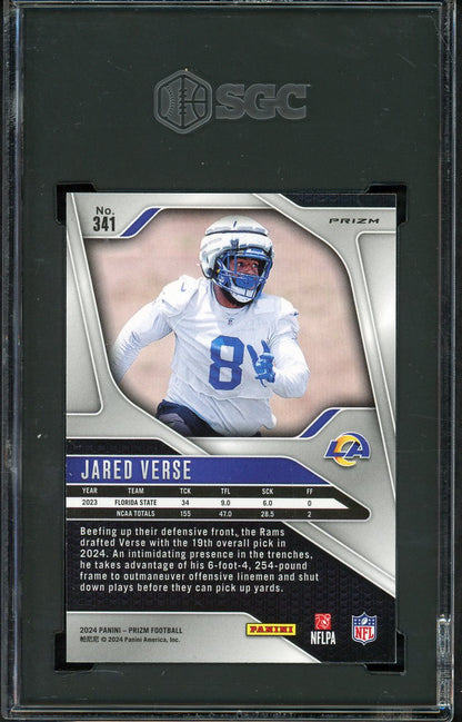 2024 Panini Prizm #341 Jared Verse Rams SGC 9.5 MINT+ Silver 555188