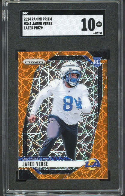 2024 Panini Prizm #341 Jared Verse Rams SGC 10 GEM MINT Lazer 555189