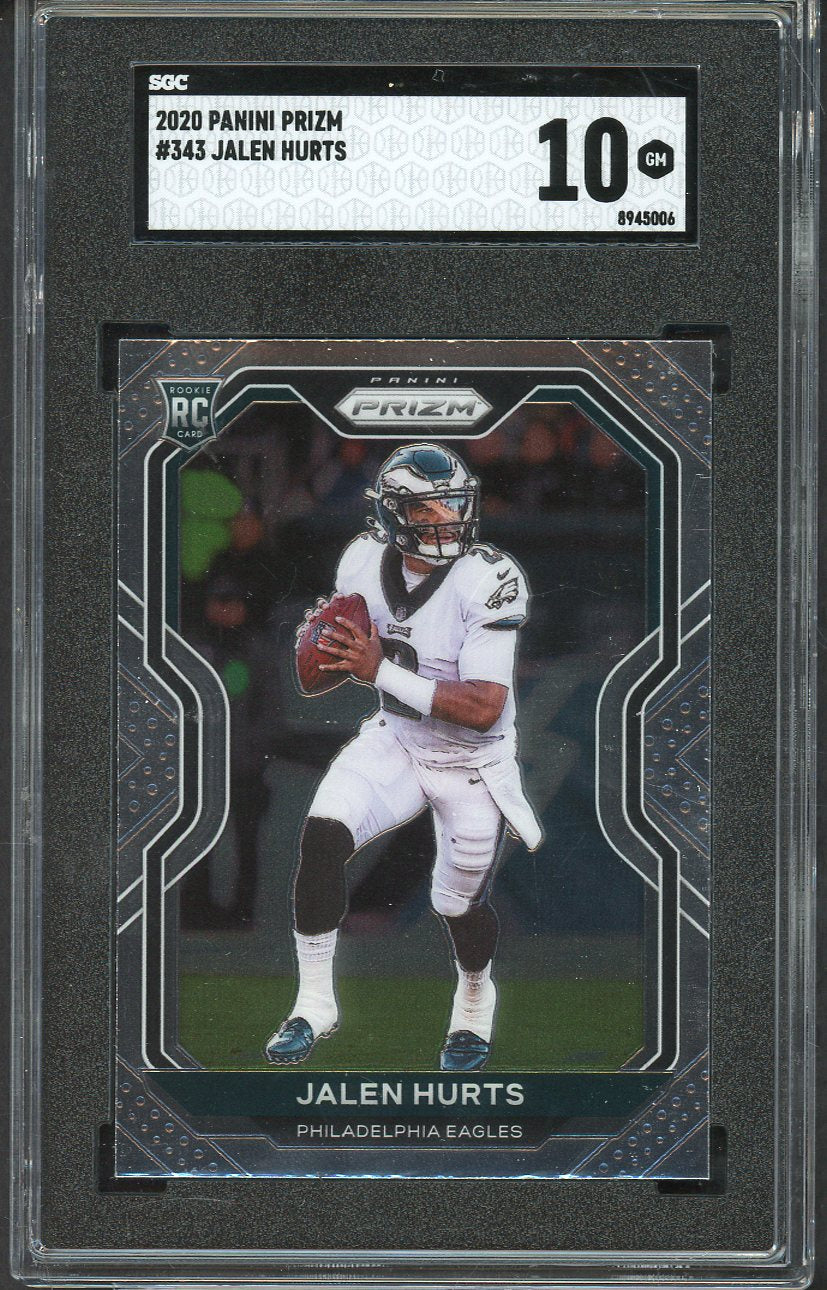 2020 Panini Prizm #343 Jalen Hurts Eagles SGC 10 GEM MINT 555192