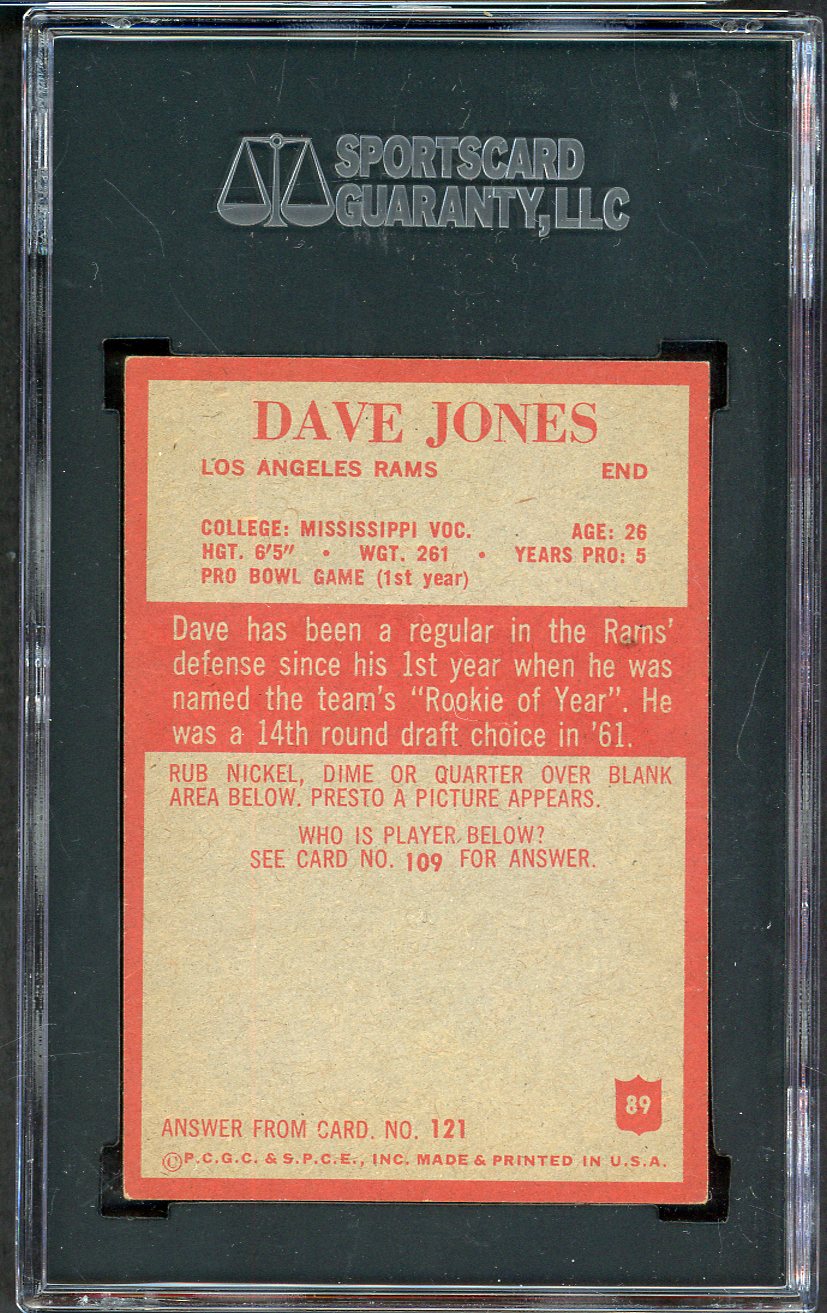 1965 Philadelphia Football #089 Deacon Jones Rams SGC 5 EX 555199