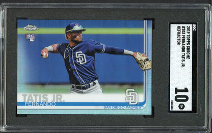 2019 Topps Chrome #203 Fernando Tatis Jr Padres SGC 10 GEM MINT Refractor 555210