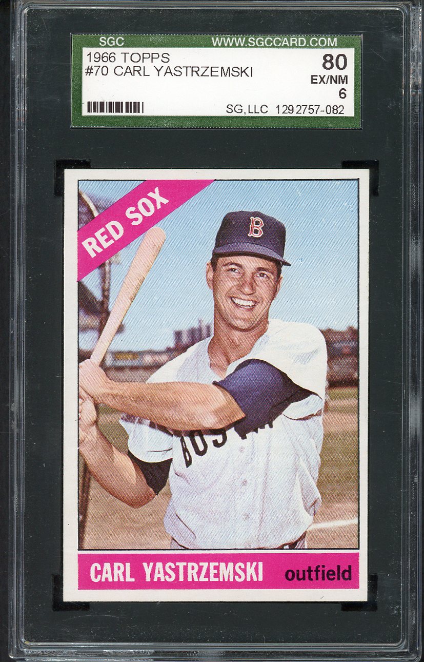 1966 Topps Baseball #070 Carl Yastrzemski Red Sox SGC 6 EX-MT 555212
