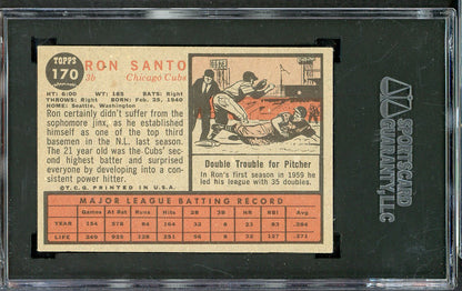 1962 Topps Baseball #170 Ron Santo Cubs SGC 5 EX 555215