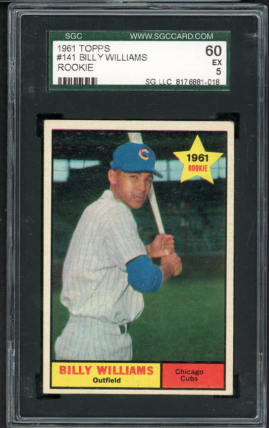 1961 Topps Baseball #141 Billy Williams Cubs SGC 5 EX 555223