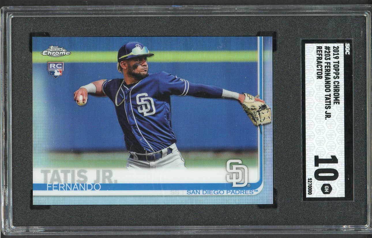 2019 Topps Chrome #203 Fernando Tatis Jr Padres SGC 10 GEM MINT Refractor 555233