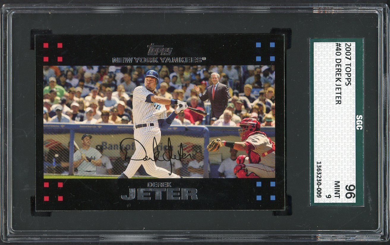 2007 Topps #040 Derek Jeter Yankees SGC 9 MINT 555234