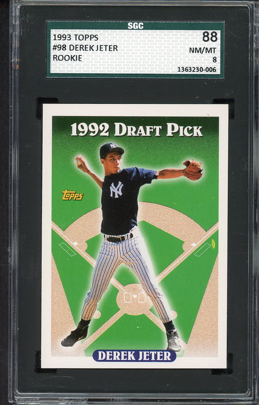 1993 Topps #098 Derek Jeter Yankees SGC 8 NM/MT 555236