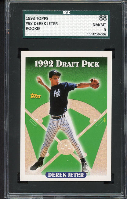 1993 Topps #098 Derek Jeter Yankees SGC 8 NM/MT 555236