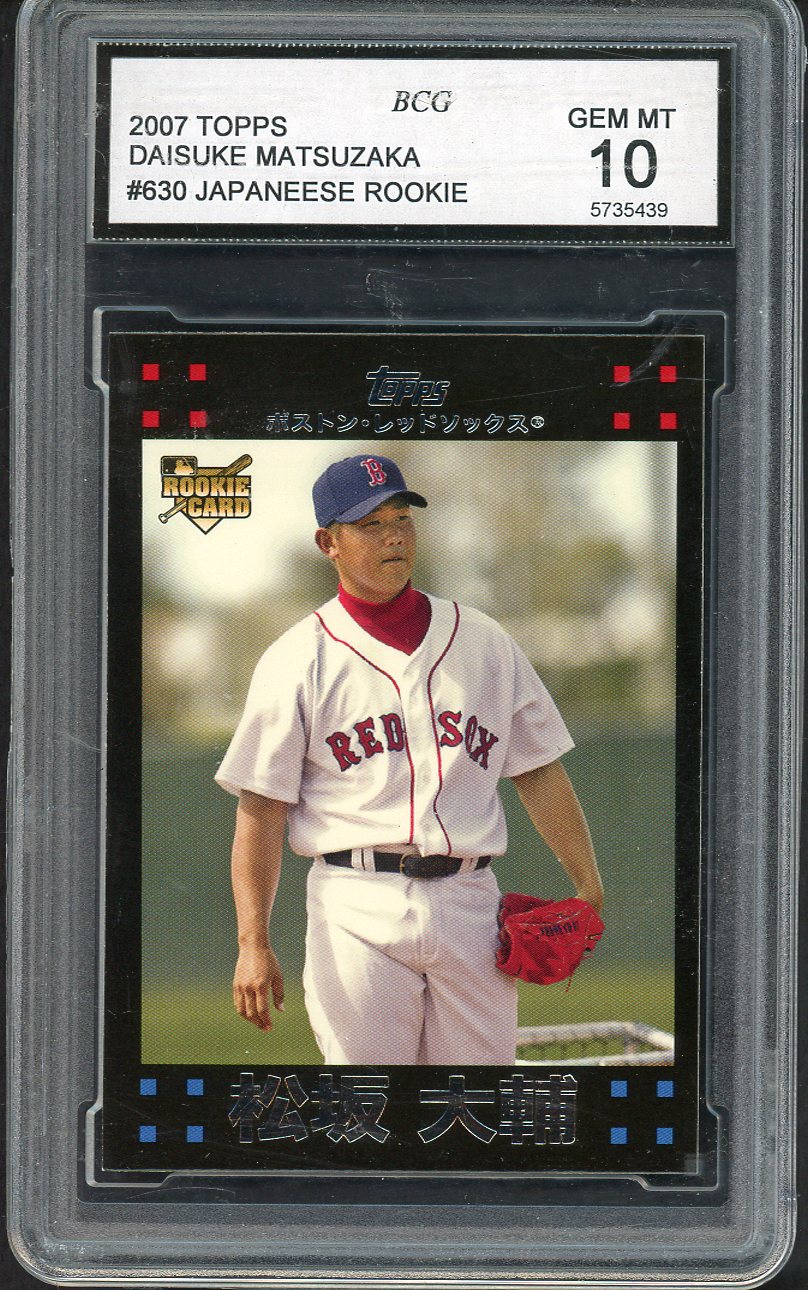 2007 Topps #630 Daisuke Matsuzaka Red Sox BCG 10 GEM MINT 555244