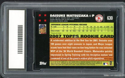 2007 Topps #630 Daisuke Matsuzaka Red Sox BCG 10 GEM MINT 555244