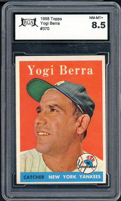 1958 Topps Baseball #370 Yogi Berra Yankees RGA 8.5 NM/MT+ 555247
