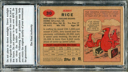 2002 Topps Heritage #030 Jerry Rice Raiders TFA 9 MINT 555249