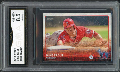 2015 Topps Mini #300 Mike Trout Angels GMA 8.5 NM/MT+ 555250