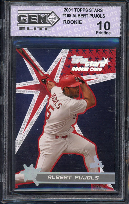 2001 Topps Stars #198 Albert Pujols Cardinals GEG 10 Pristine 555252