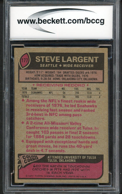 1977 Topps Football #177 Steve Largent Seahawks BCCG 8 555253