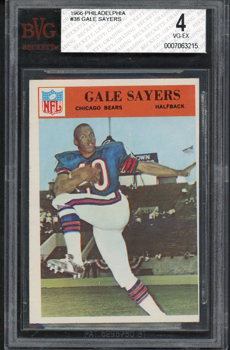 1966 Philadelphia Football #038 Gale Sayers Bears BVG 4 VG-EX 555265