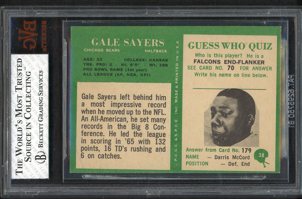 1966 Philadelphia Football #038 Gale Sayers Bears BVG 4 VG-EX 555265