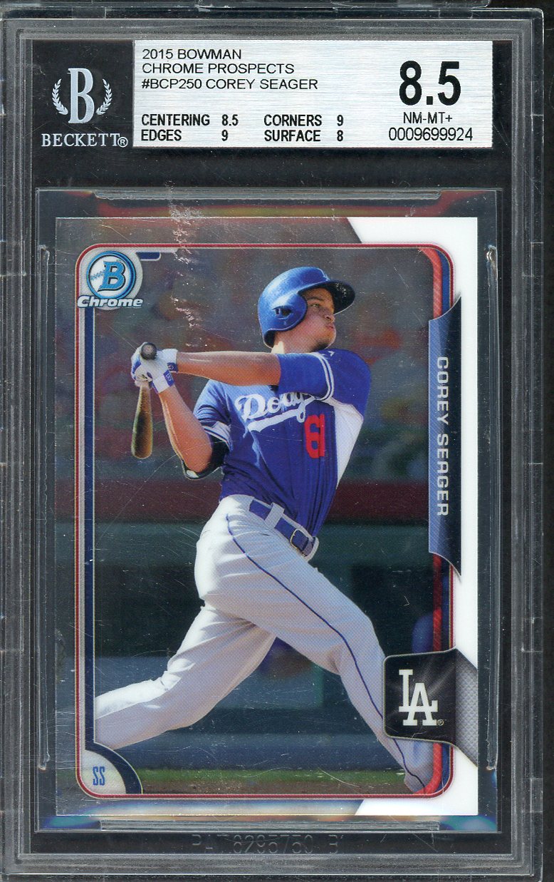 2015 Bowman Chrome #BCP250 Corey Seager Dodgers BVG 8.5 NM/MT+ 555266