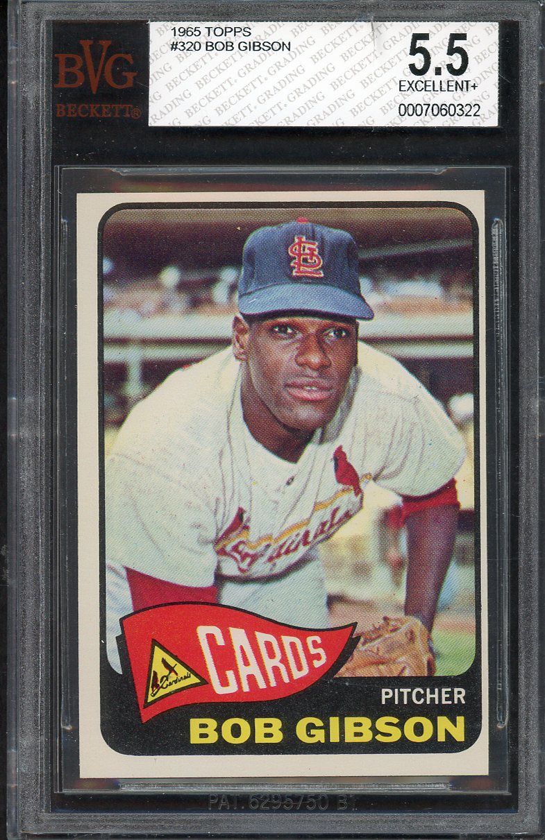 1965 Topps Baseball #320 Bob Gibson Cardinals BVG 5.5 EX+ 555268