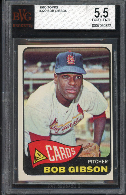 1965 Topps Baseball #320 Bob Gibson Cardinals BVG 5.5 EX+ 555268