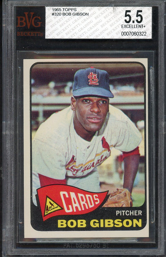1965 Topps Baseball #320 Bob Gibson Cardinals BVG 5.5 EX+ 555268
