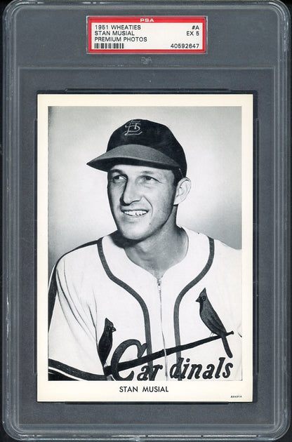 1951 Wheaties Premiums #A Stan Musial Cardinals PSA 5 EX 555275