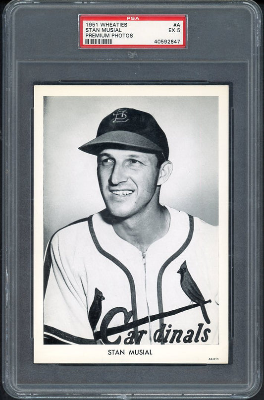 1951 Wheaties Premiums #A Stan Musial Cardinals PSA 5 EX 555275