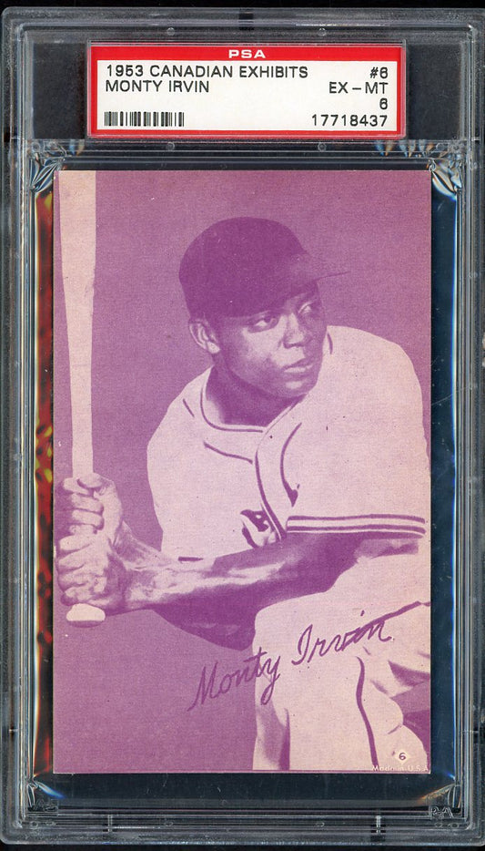 1953 Canadian Exhibits #006 Monte Irvin Giants PSA 6 EX-MT 555286