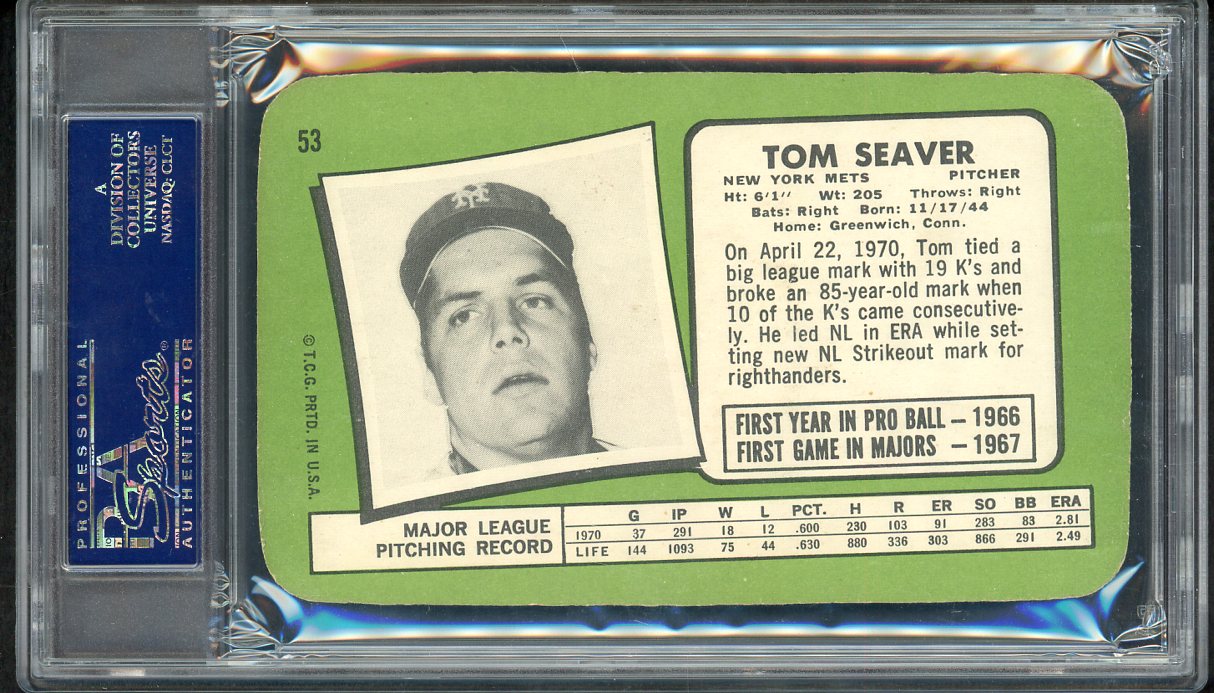 1971 Topps Baseball Supers #053 Tom Seaver Mets PSA 6 EX-MT 555296