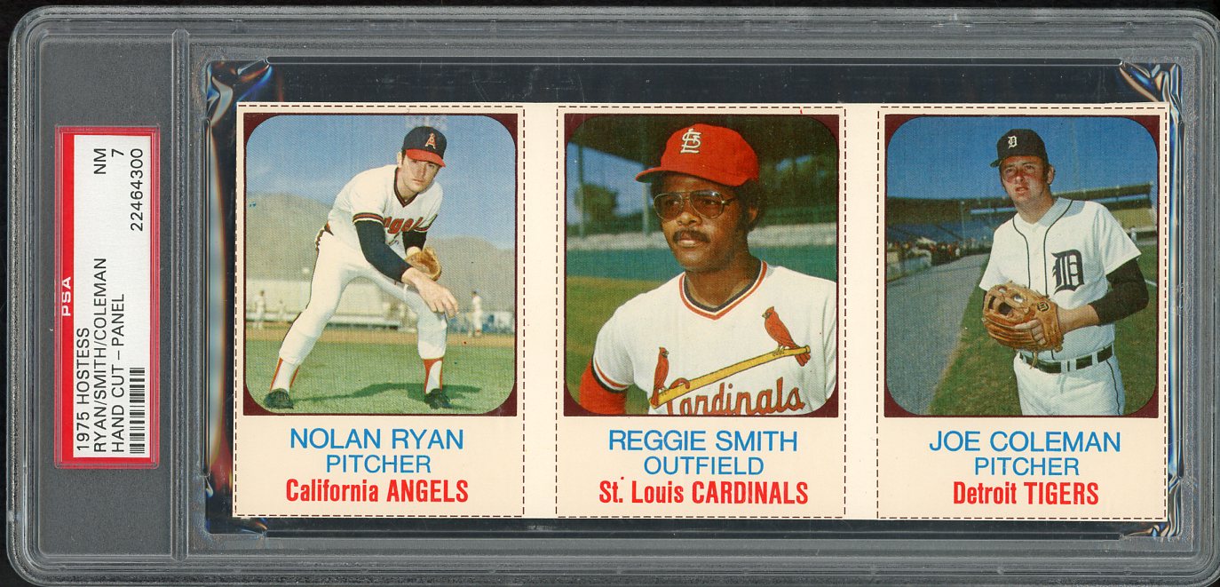 1975 Hostess Panel Nolan Ryan Reggie Smith Joe Coleman PSA 7 NM 555305