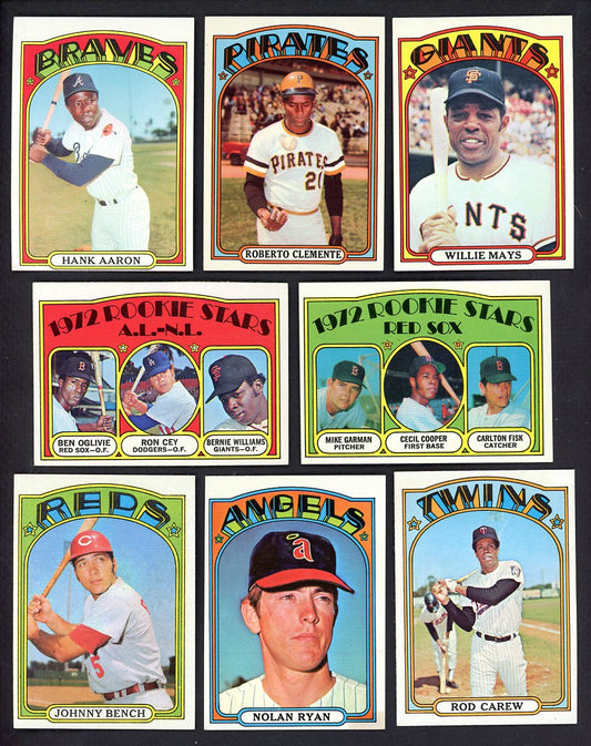 1972 Topps Baseball Complete Set EX-MT/NR-MT Ryan Clemente Mays 555310