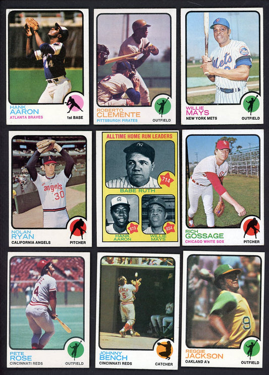1973 Topps Baseball Near Set (No Schmidt) EX-MT/NR-MT Aaron Mays 555317
