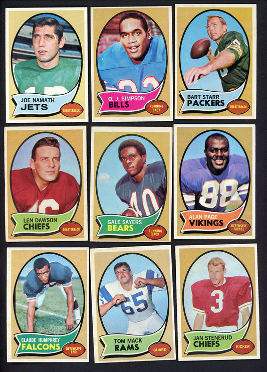 1970 Topps Football Complete Set EX-MT/NR-MT Simpson Namath 555320