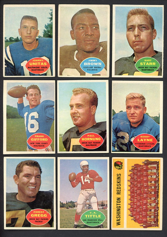 1960 Topps Football Complete Set EX+/EX-MT Brown Unitas Starr 555326