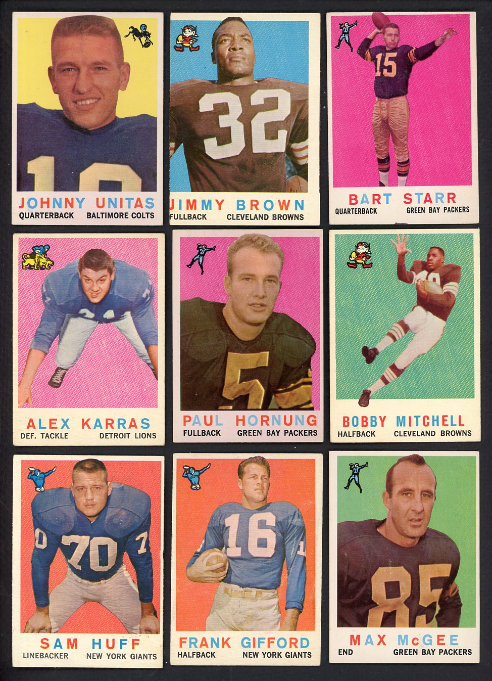 1959 Topps Football Complete Set EX+/EX-MT Brown Unitas Starr 555327