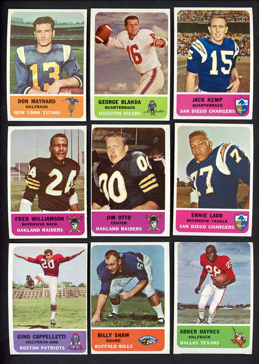 1962 Fleer Football Complete Set Sharp Kemp Otto Blanda 555329