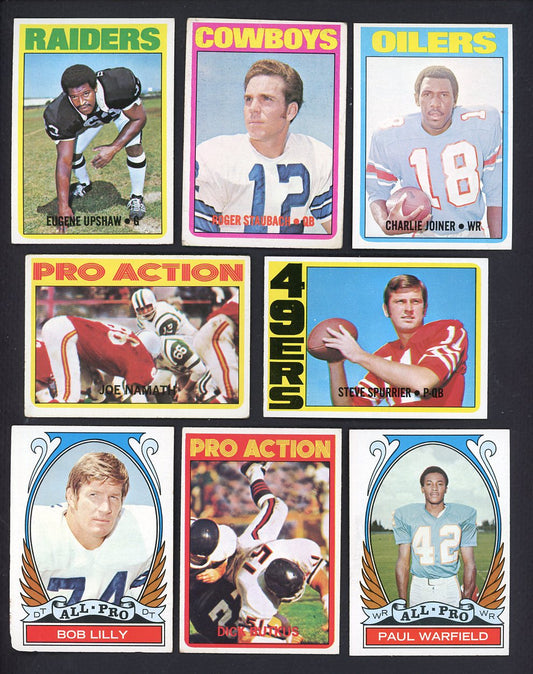 1972 Topps Football Complete Set Mainly EX-MT Staubach Namath 555333