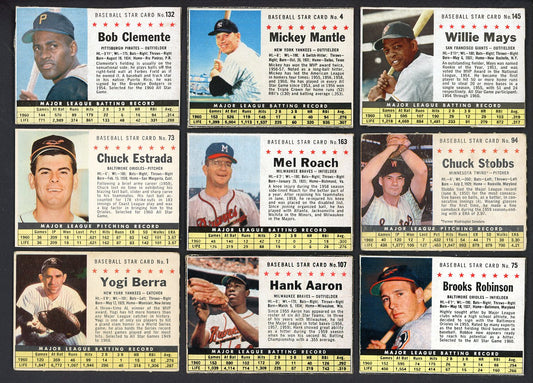 1961 Post Baseball Complete Set VG-EX/EX Mantle Mays Aaron 555334