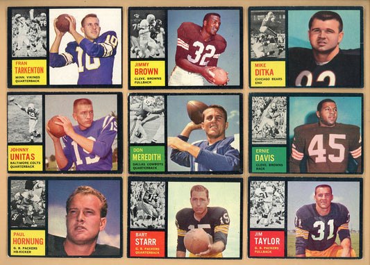 1962 Topps Football Complete Set EX-MT Brown Ditka Davis 555350