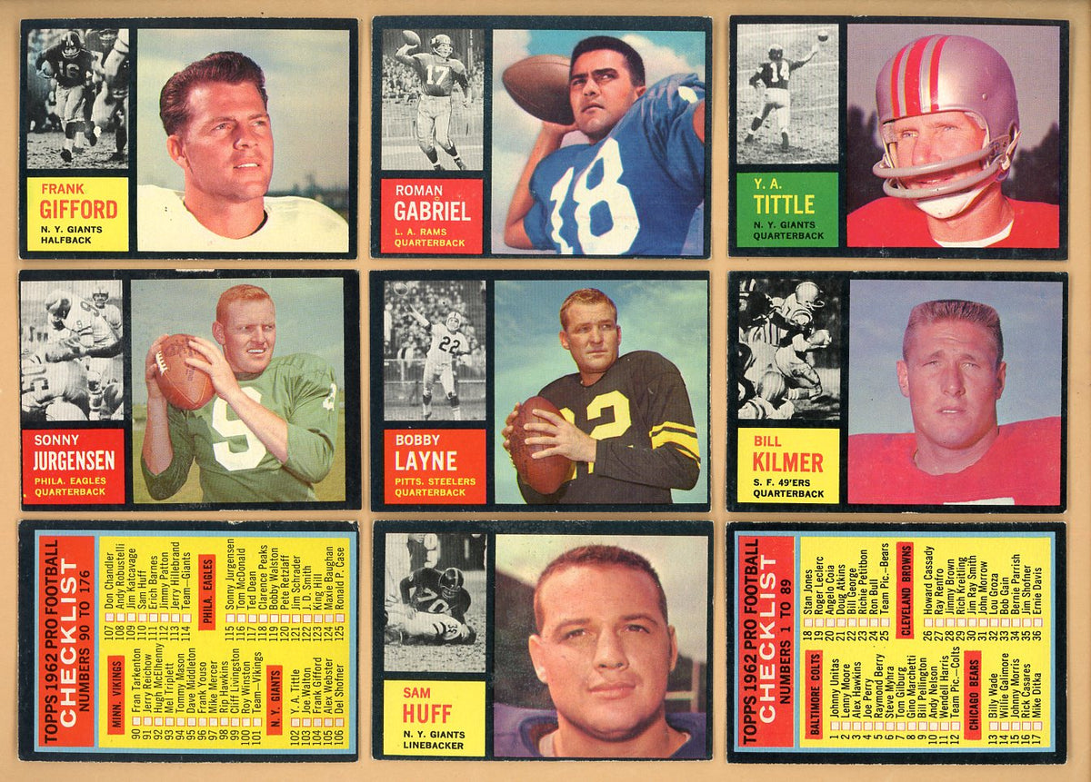 1962 Topps Football Complete Set EX-MT Brown Ditka Davis 555350