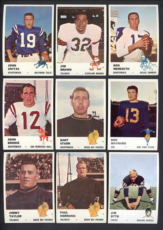 1961 Fleer Football Complete Set EX-MT Brown Unitas Starr 555352