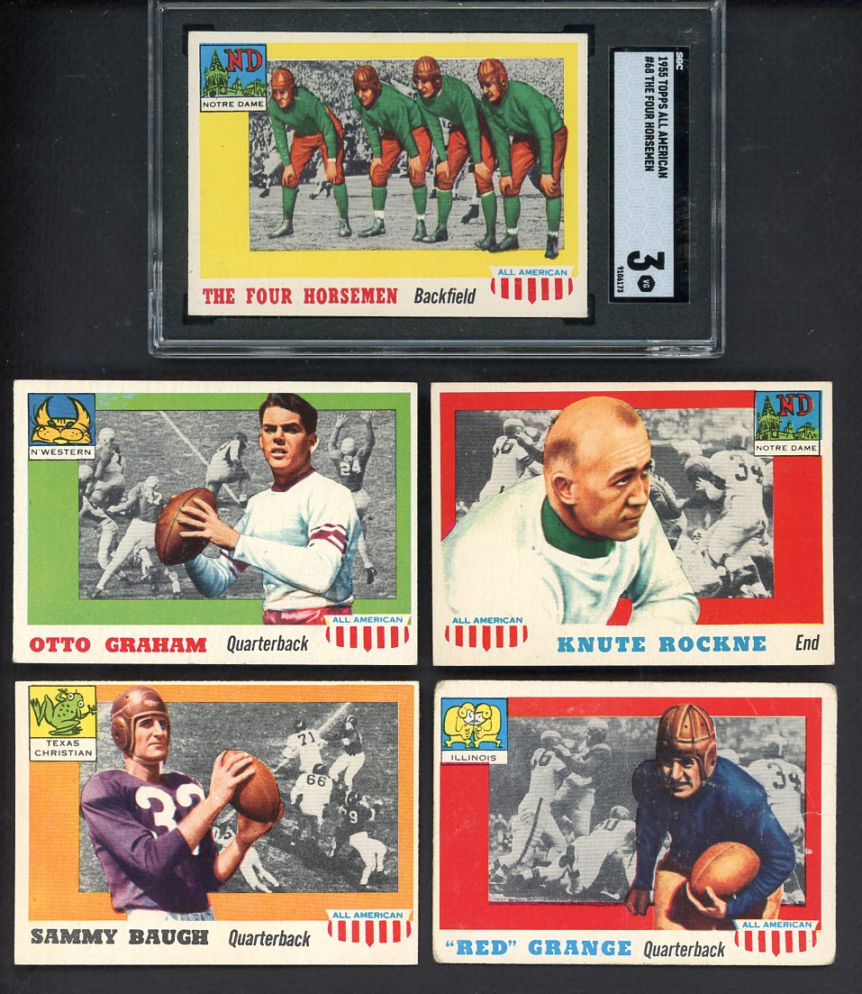 1955 Topps All American Football Near Set (No Hutson White) Nice 555362