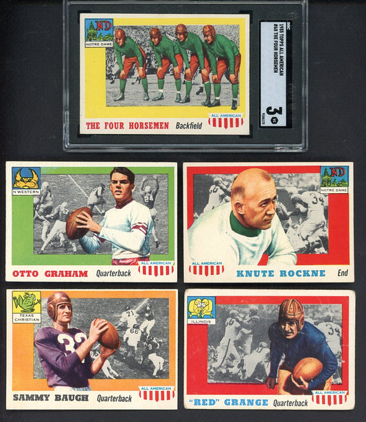 1955 Topps All American Football Near Set (No Hutson White) Nice 555362