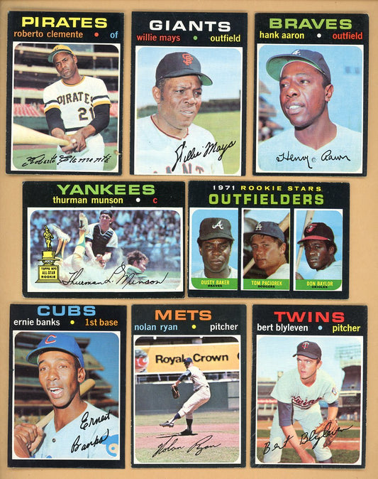 1971 Topps Baseball Complete Set VG-EX/EX Clemente Mays Aaron 555366