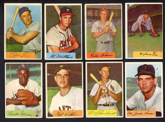 1954 Bowman Set Lot 86 Diff VG Mathews Fox Ashburn Kiner 555397