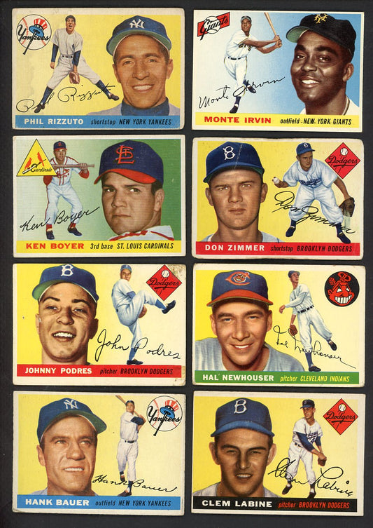 1955 Topps Set Lot 87 Diff Bargain Grade Rizzuto Irvin Boyer 555444