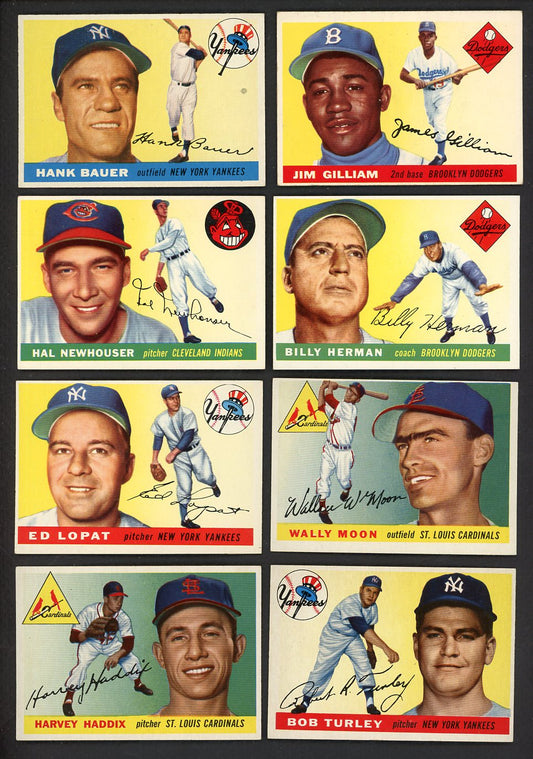 1955 Topps Set Lot 78 Diff EX Bauer Newhouser Gilliam Turley 555459